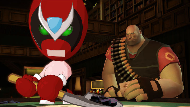 Illustration for article titled Team Fortress 2's Heavy Finally Playable In... A Poker Game